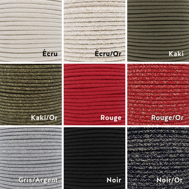 Braided cotton cord piping