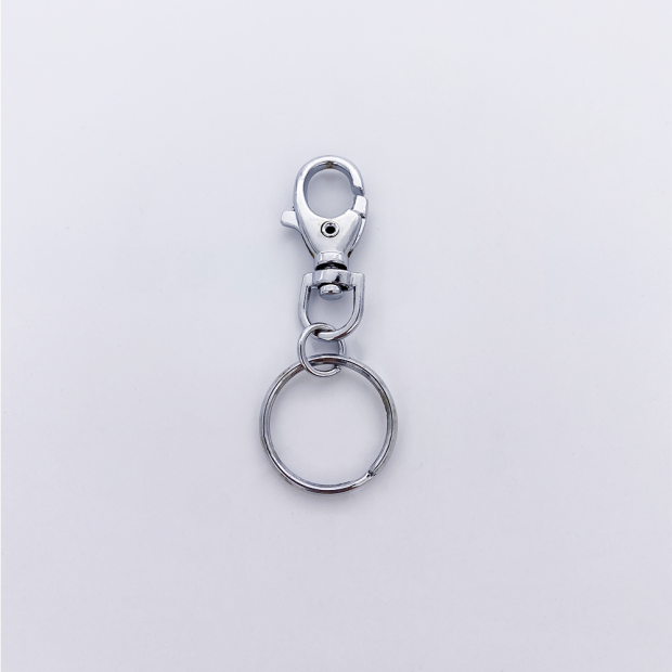 Mousqueton Plat Emerillon Mobile Ovale Zinc Nickel