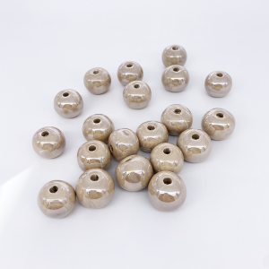 Perle céramique artisanale - Émaillée