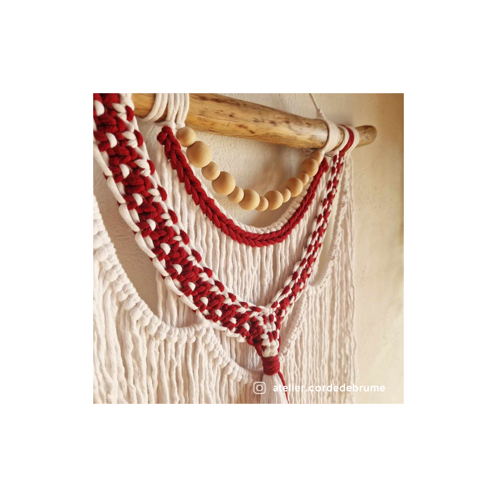 Lot De 44 Perles Vintage En Verre Blanc Et Rouge - Pour Macramé, Bijoux, Occasion