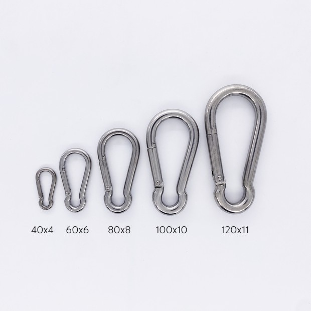 Moschettone a scatto - Acciaio inox