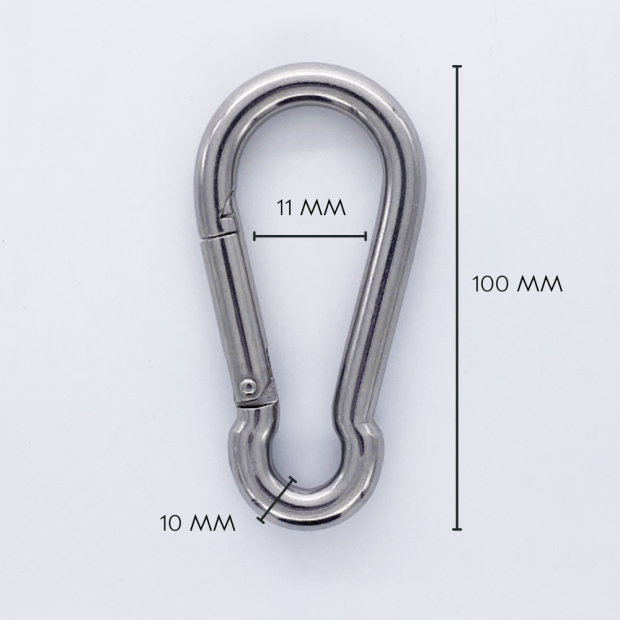 Moschettone a scatto - Acciaio inox