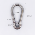 Feuerwehrkarabiner mit Öse – Edelstahl