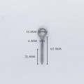 Perno con ojo con base para tornillos de madera – Acero inoxidable