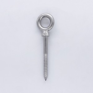 Perno con ojo con base para tornillos de madera – Acero inoxidable