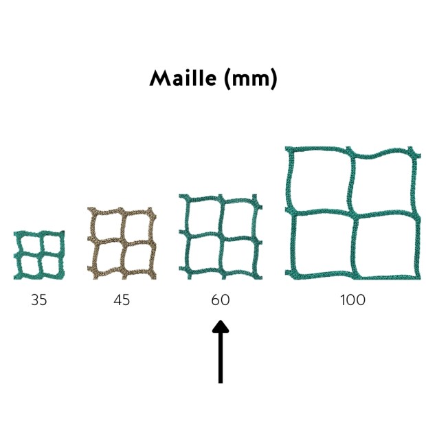 Red de heno - Forma paño cuadrado