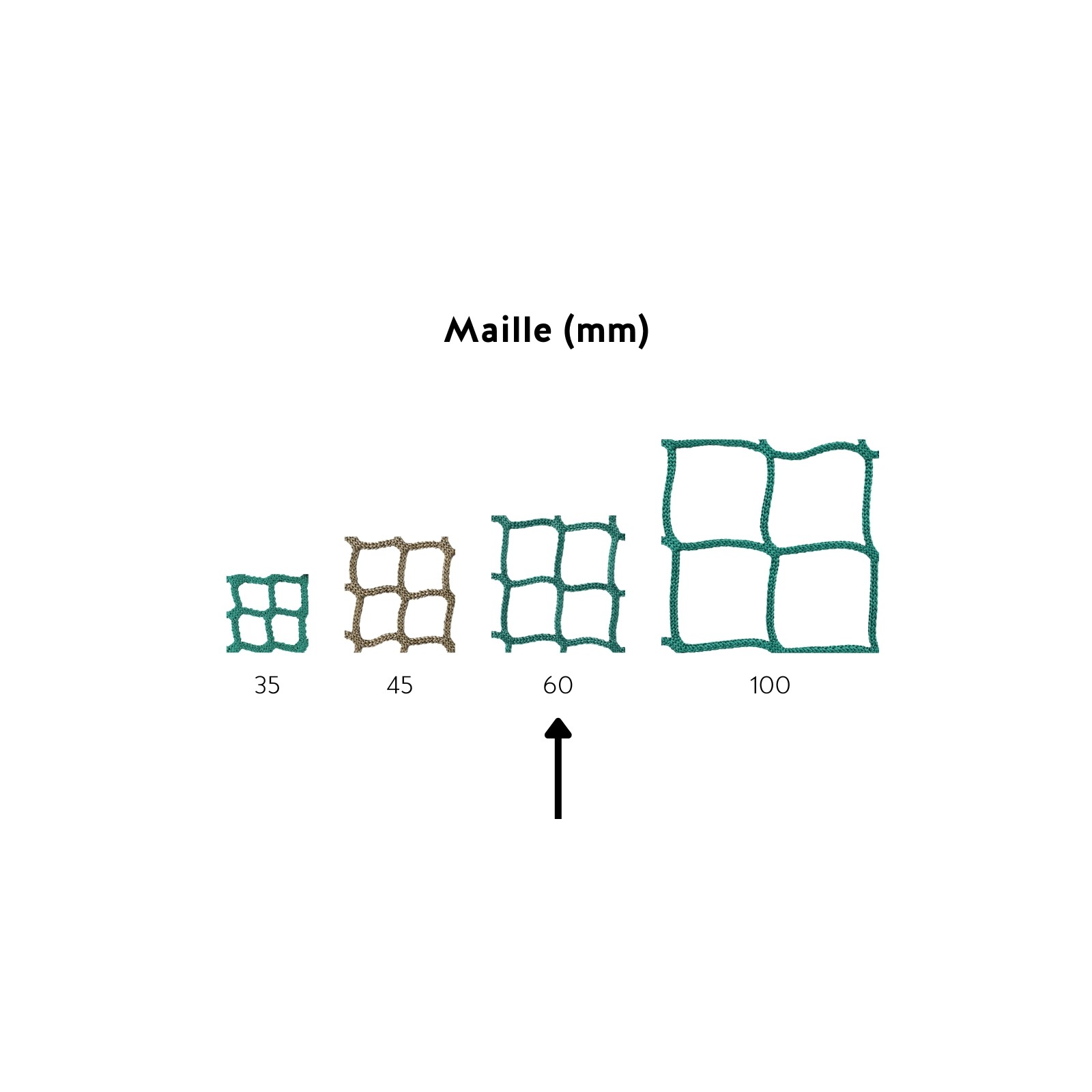 Filet à Foin Pour Balles Rondes - Dimensions 1.4x1.4x1.6m - Maille 45x45mm, Cordon Inclus - 5