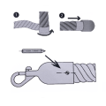 Rope end cap - Snap hook