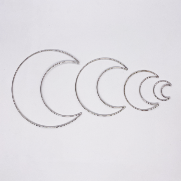 Lune métal macramé