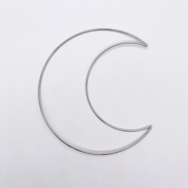 Lune métal macramé