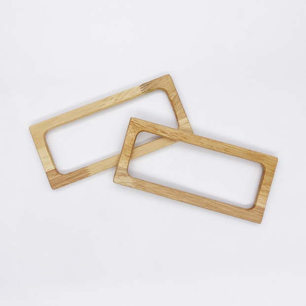 Anses bois "rectangle" - Lot de 2