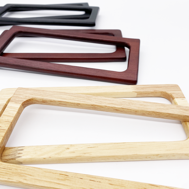 Manici in legno «rettangolari» - Set da 2