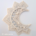 Lune métal macramé