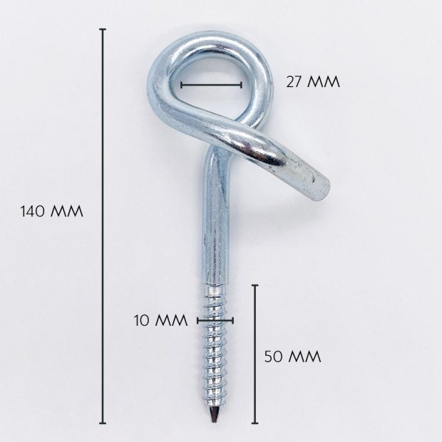 Tornillos de montaje en pared Anillo o gancho de acero