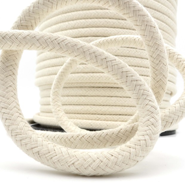 Ganse Coton avec Âme Naturelle 2mm bobine de 100m