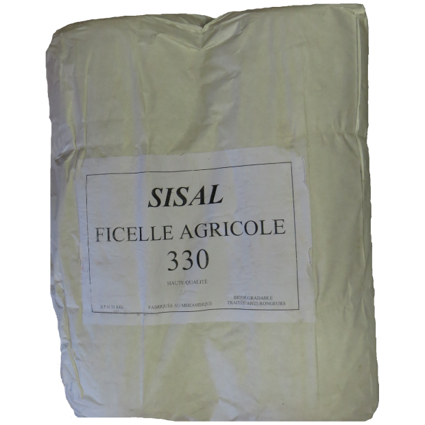 Intérieur du sac de ficelle sisal agricole 330 sac de 6 pelotes 25 KG