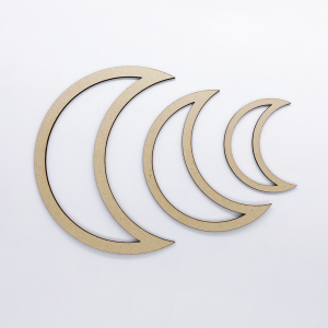 Lune in legno - Set da 3