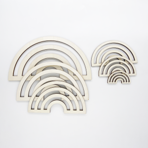 Arcobaleno in legno - Set da 6