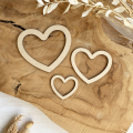 Cuori in legno - Set da 3
