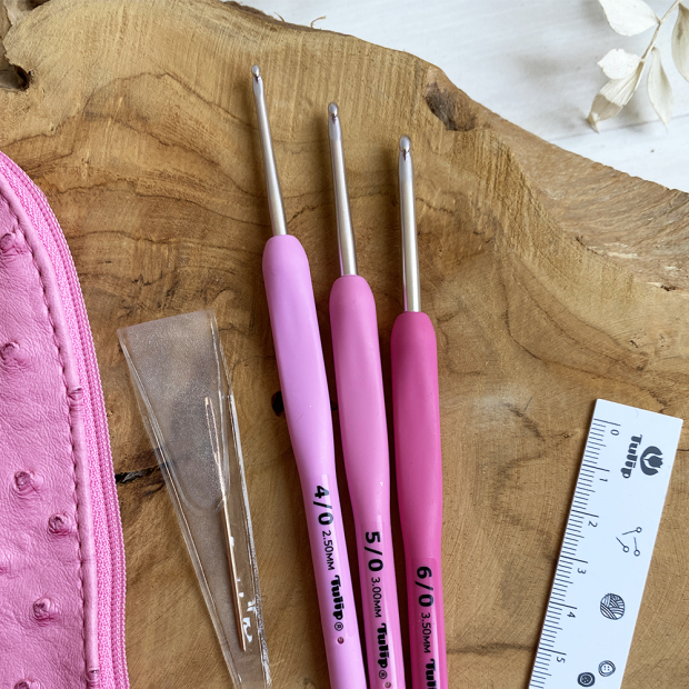 Kit de ganchillo Tulip Etimo - Rosa
