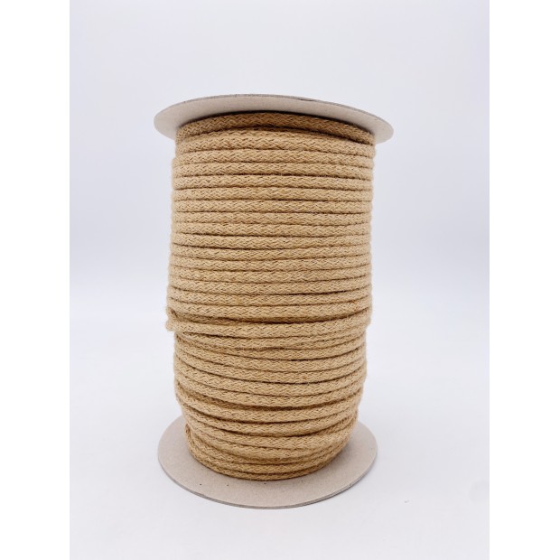 Braided rope jute with cotton core