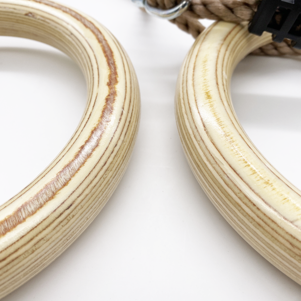 Wooden gymnastic rings