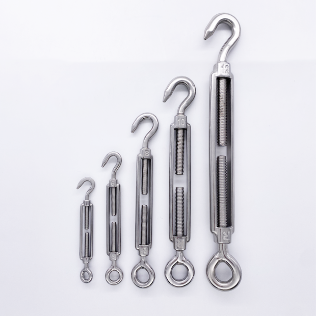 Tenditore con occhiello e gancio - Inox