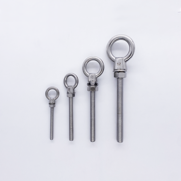 Piton à œil fileté avec écrou - Inox