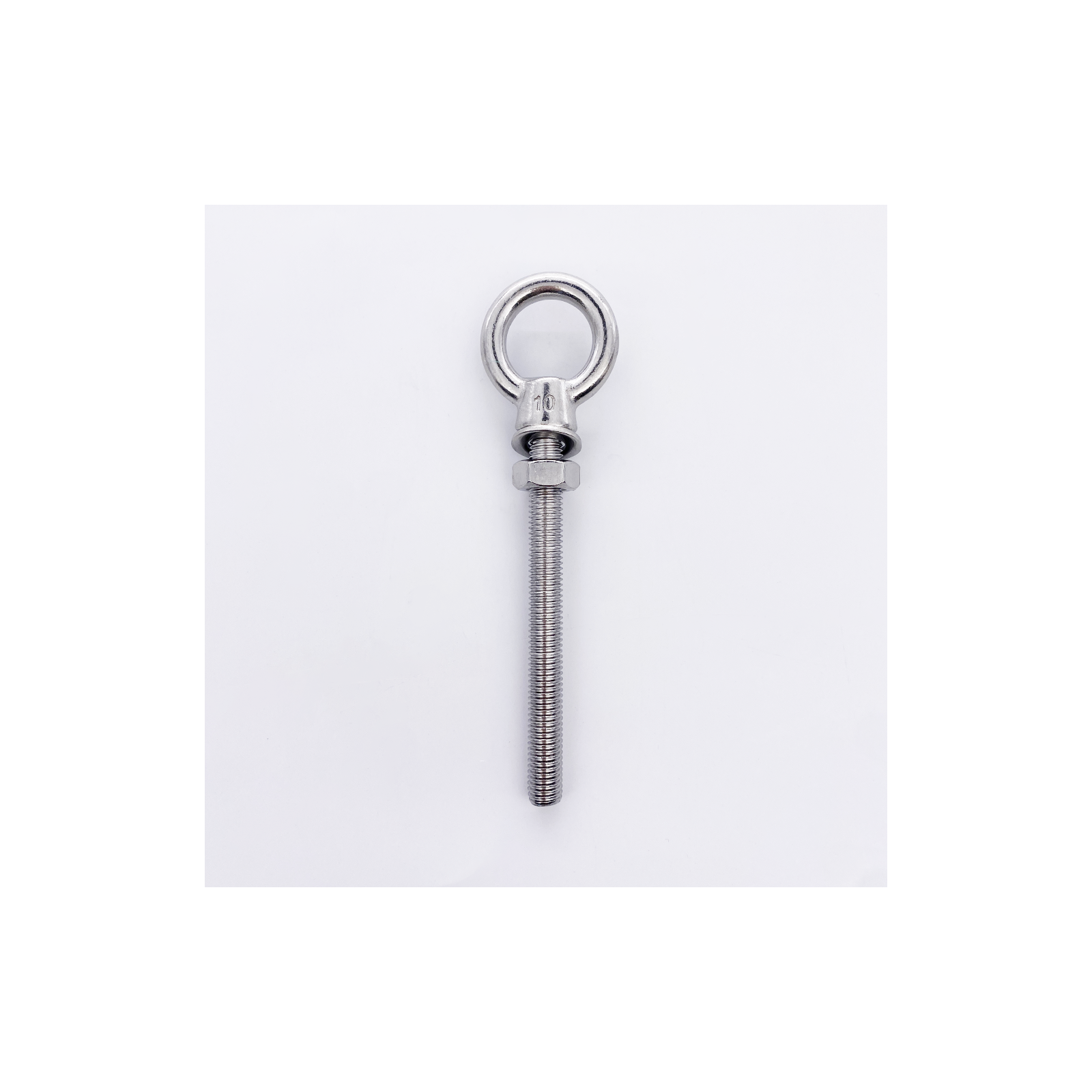 Threaded eye bolt with nut - Stainless steel