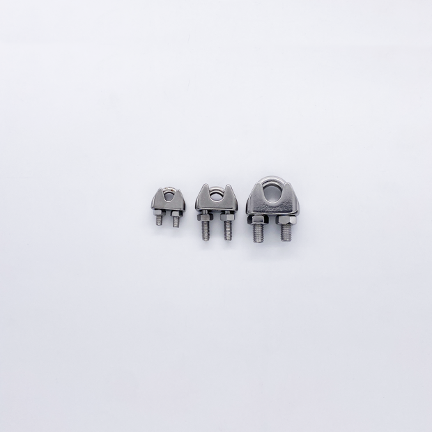 Morsetto per cavi con staffa - Acciaio inox