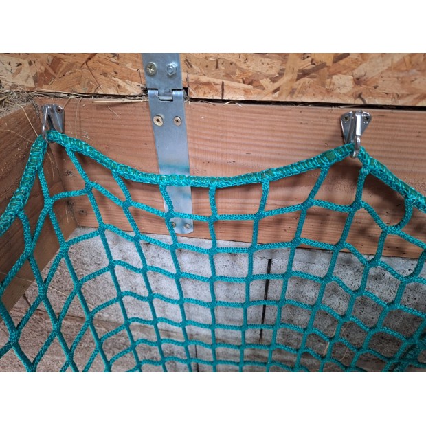 Moschettone in acciaio inox platinato - Per rete