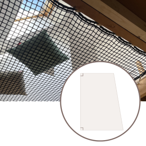 Rete di protezione per soppalco - Trapezio rettangolo