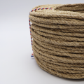 Polished hemp rope