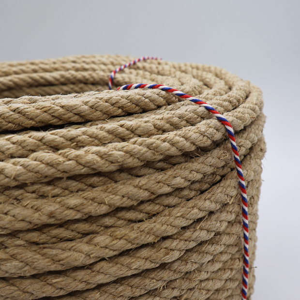 Polished hemp rope
