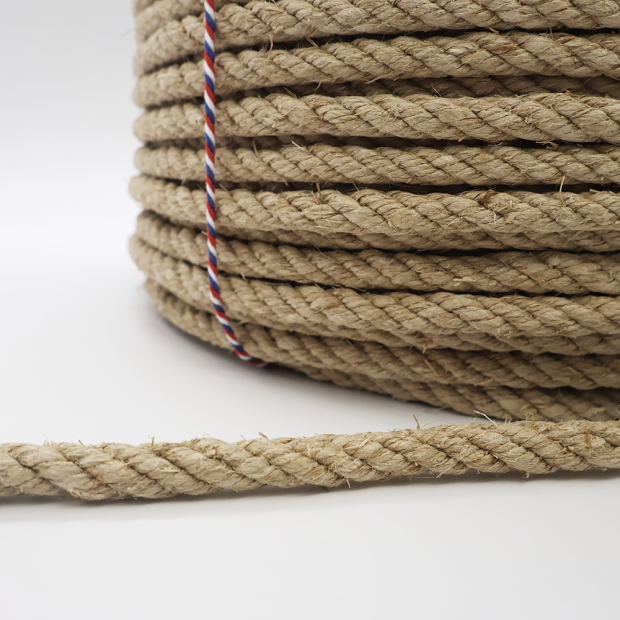 Polished hemp rope