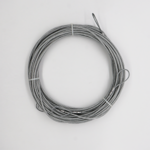 Plastic coated steel cable