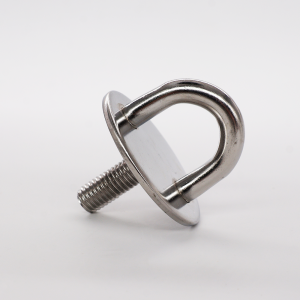 Pontet platine ronde + tige filetée - Inox