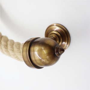 Rope end cap for wall