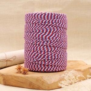 Tricolor cotton rope