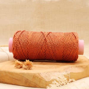 Metallic macrame rope