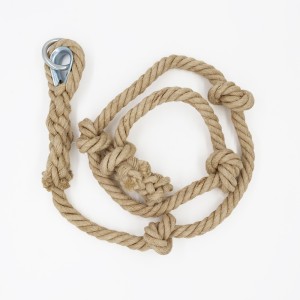 Knotted climbing rope - Natural hemp