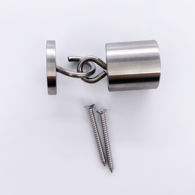 Embout de corde - Anneau + crochet - Inox