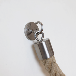 Embout de corde - Anneau + crochet - Inox