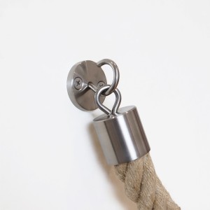 Rope end cap Inox - Ring + hook