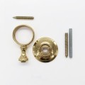 Anilla de pared para cuerda - Latón barnizado
