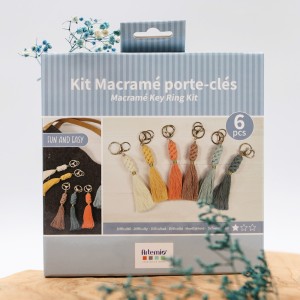 Kit fai-da-te per macramè - Portachiavi con bastoncino