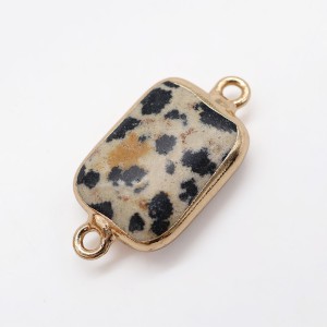 Connecteur bijoux or - Rectangle