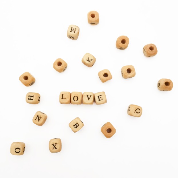 Wooden alphabet bead - Set of 312 pcs