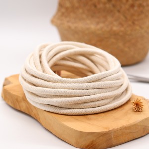 Braided cotton cord piping