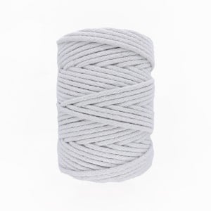 Cordón de algodón trenzado blanqueado